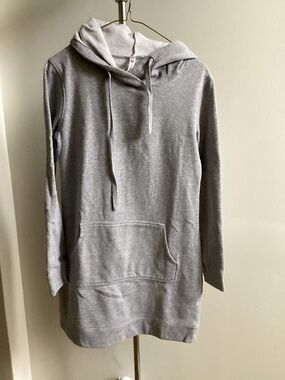 Heathered grey hoodie dress